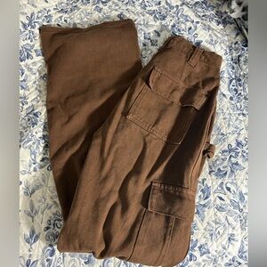 PacSun Brown Ultra High Waisted Cargo Pants